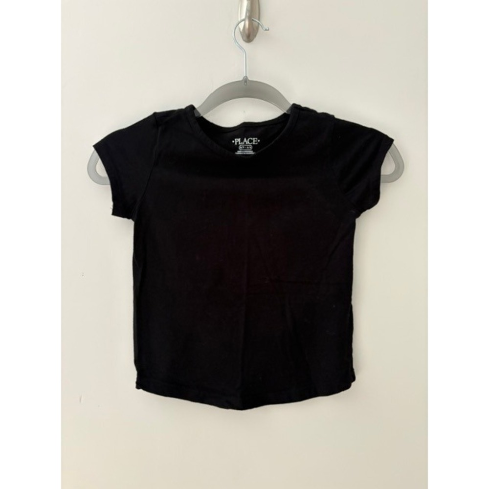 Childrens Place Kids Short Sleeve Tee Bundle Black and Aqua Blue Size S 5/6